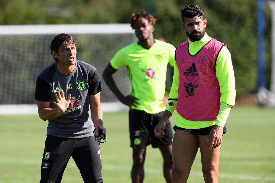  Antonio Conte and Diego Costa worked professionally on the training ground but their relationship became strained