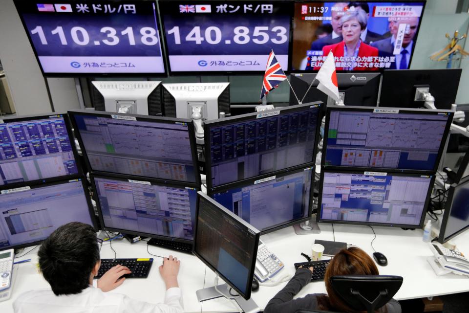  The pound dropped like a stone in international markets after the exit poll results were revealed