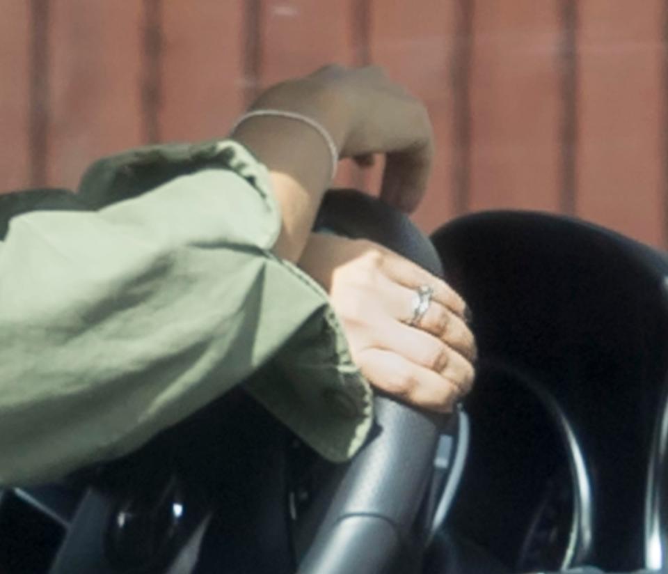  Louise appeared to still be wearing her wedding ring as she left the property this morning