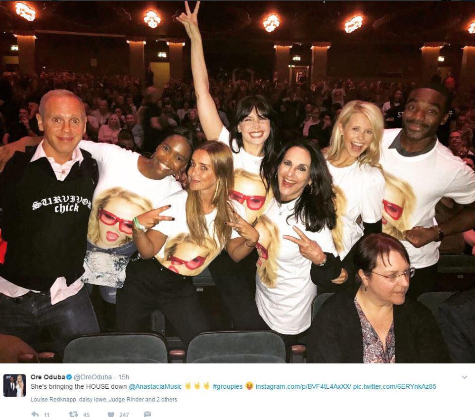  Louise enjoyed a night out with her former Strictly cast mates including Daisy Lowe and Ore Oduba last night