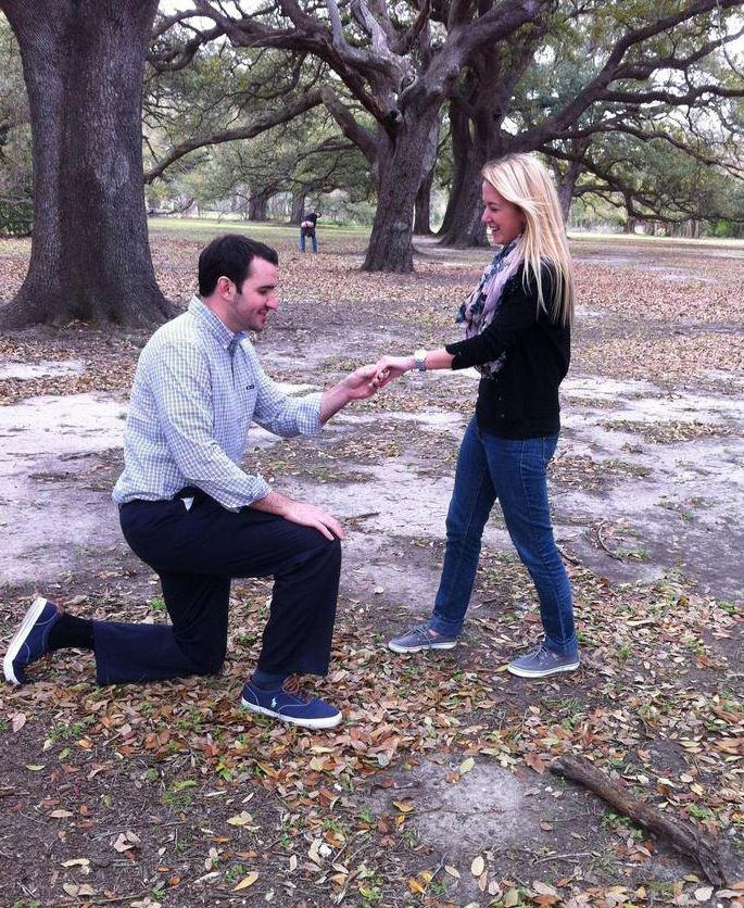  When planning a romantic wedding proposal, you should prob check that the background is clear first