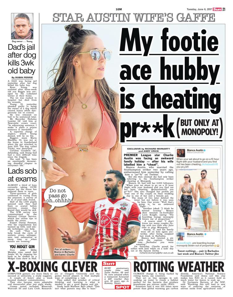  How The Sun reported Bianca's explosive messages in June