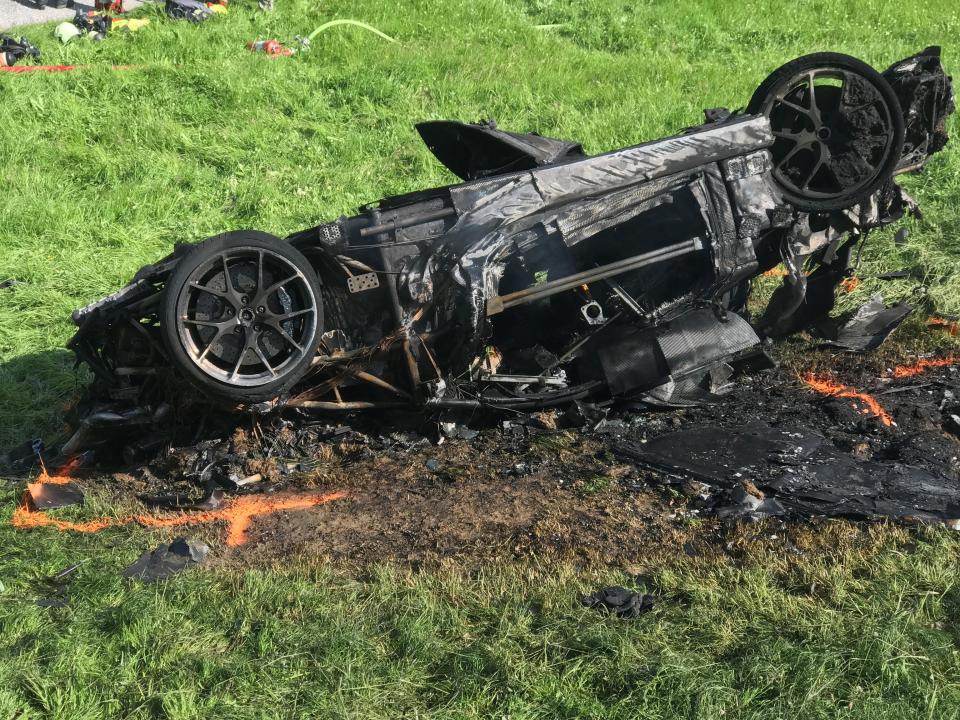  The wreckage of the car Richard Hammond was in following the disaster