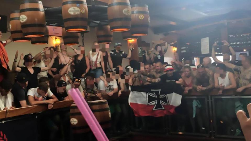 Nazi flags have been seen popping up at gigs in German pubs on the island