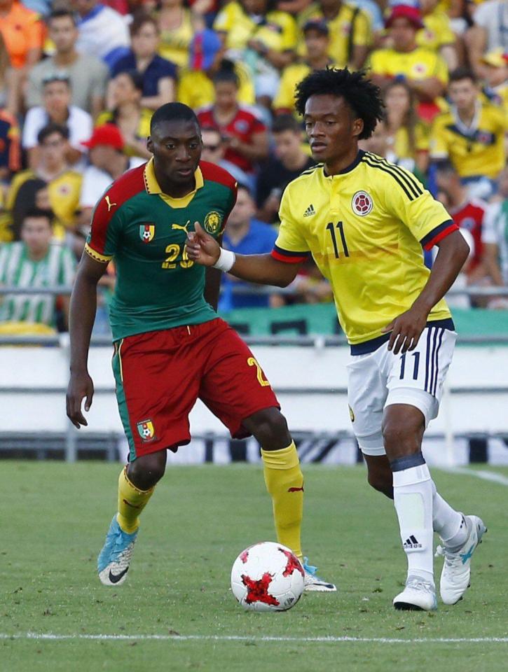  Arsenal and Tottenham target Juan Cuadrado in action for Colombia