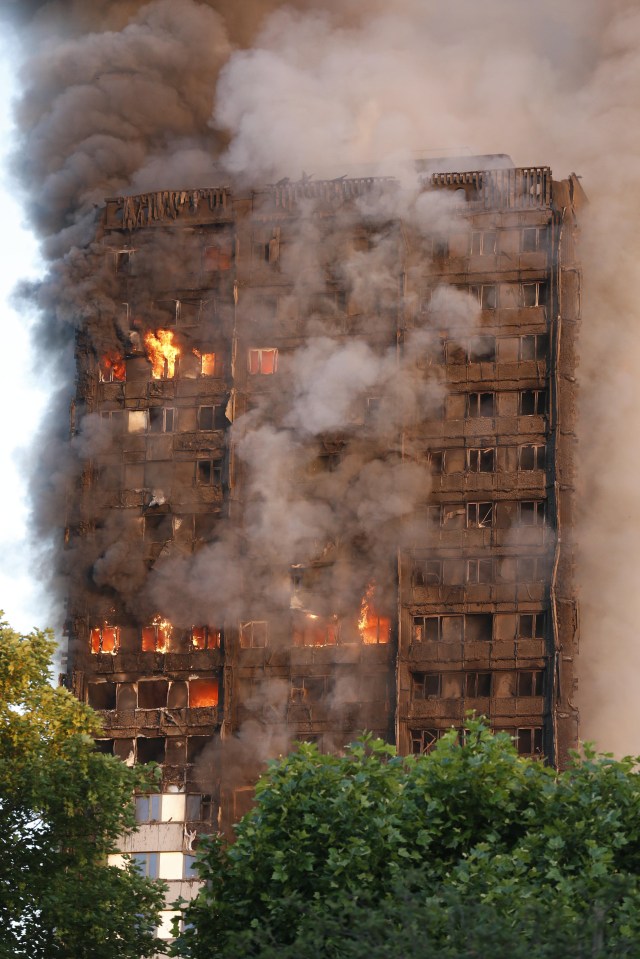 The Grenfell Tower fire spread quickly from around the second floor to the top floor