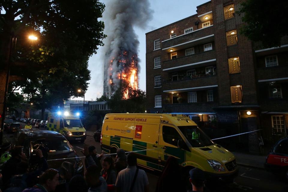  Dozens are injured and several dead after the fire in West London this morning