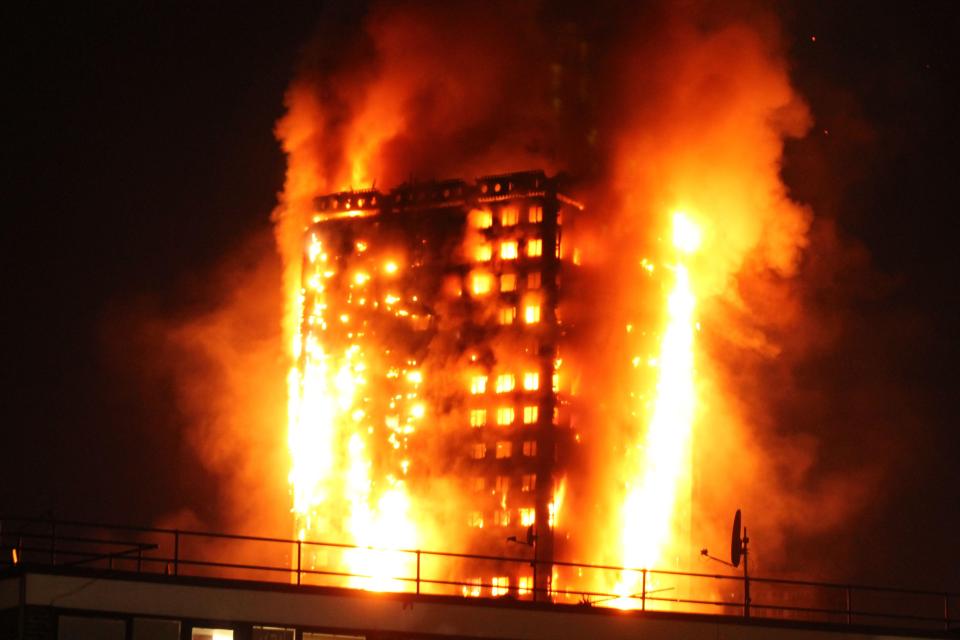  The cladding was blamed for the Grenfell Tower disaster