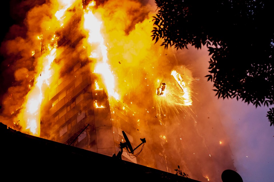 Grenfell Tower in Kensington, West London, looked like a scene from hell as a fire ripped through the building early this morning