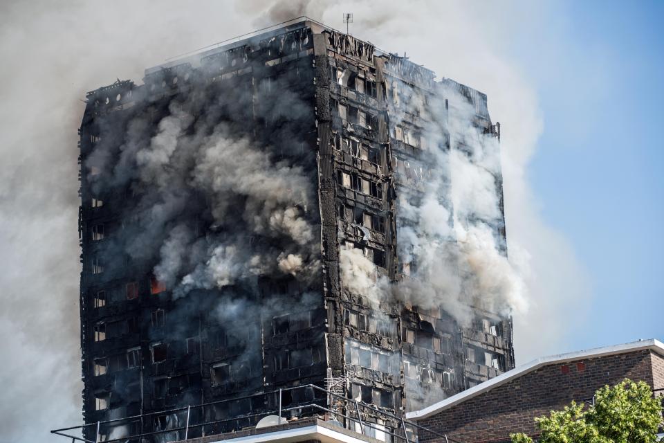  The 24-storey building was gutted by the blaze leaving hundreds homeless