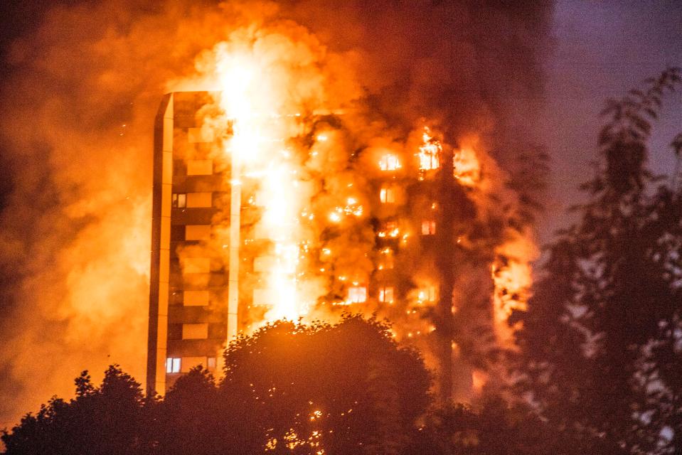  Astonishing images from the early morning show Grenfell tower in the grip of the flames