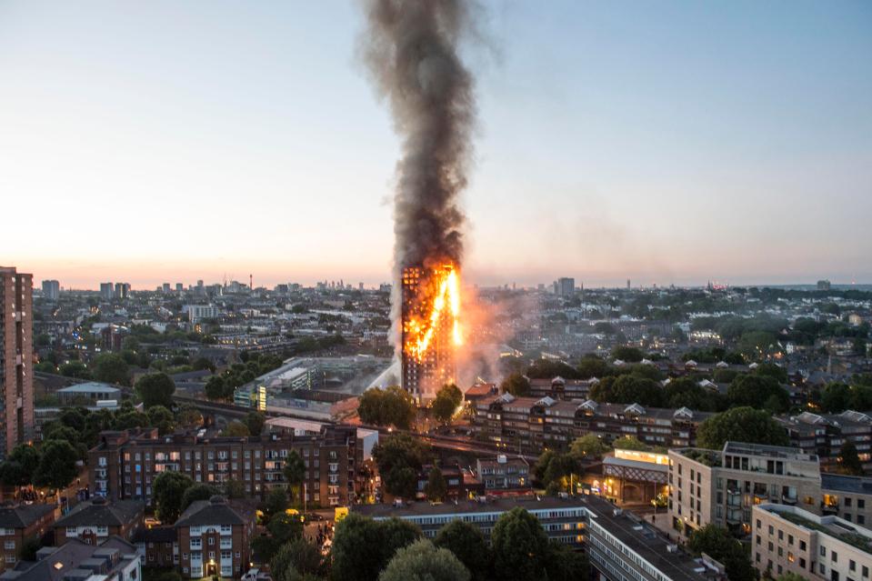  The flames and smoke billowed over London this morning as local awoke to the horror that had taken place in West London