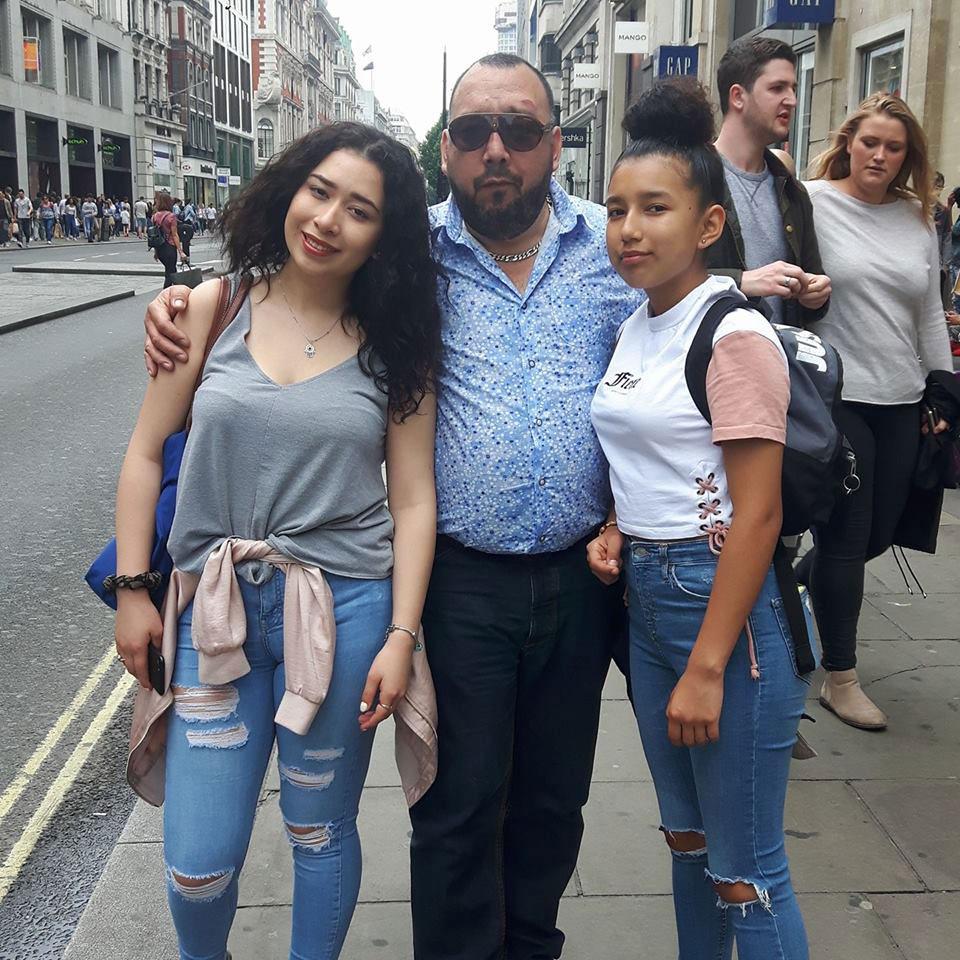  Jessica is pictured here with her parents Ramiro and Adriana