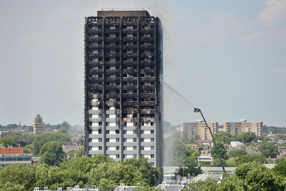 The aftermath of the fire shows the devastation caused