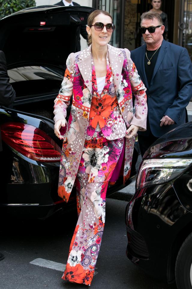  Celine was spotted in Paris earlier this month sporting this colourful number