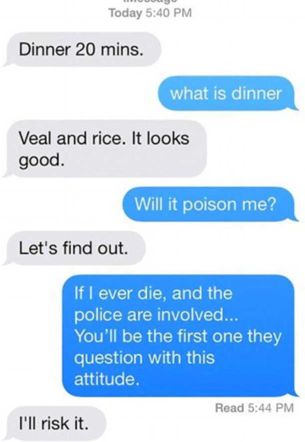  This mum brought the banter to her dinner texts