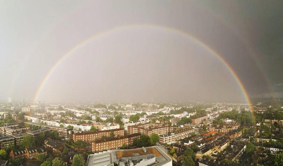  Snaps from Gloria's Instagram page showed the views across London from their flat in the tower