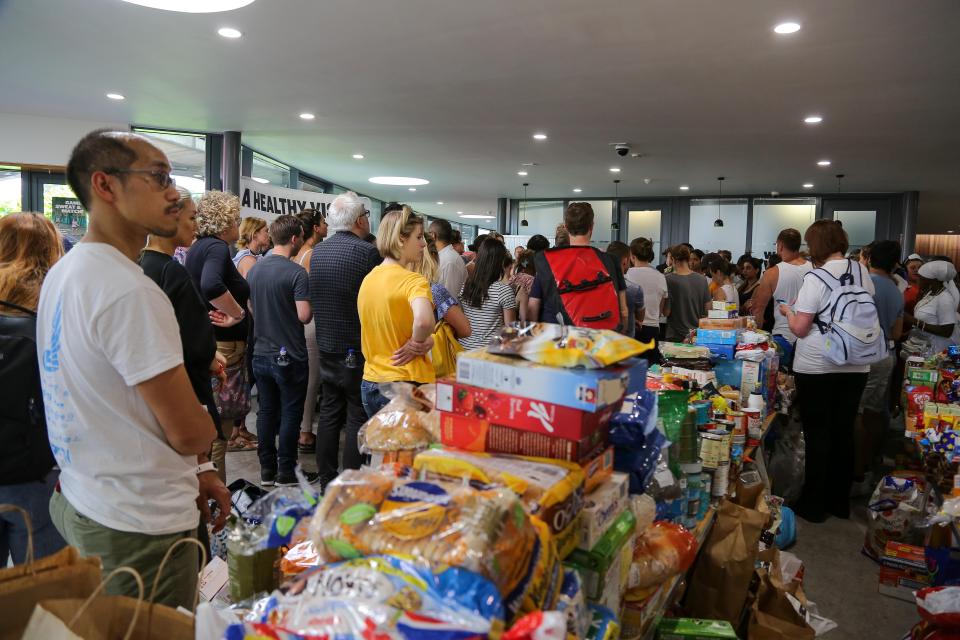  Churches and community centres opened their doors to accommodate those rescued from the blazing building