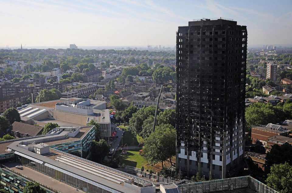  Grenfell Tower pictured the day after dozens were killed in devastating fire