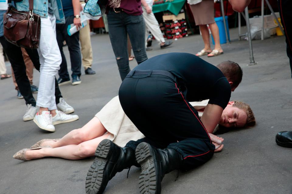  French politician Nathalie Kosciusko-Morizet was knocked out cold in the incident