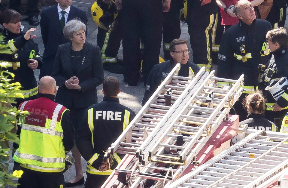  Mrs May is pledging full assistance to the emergency services