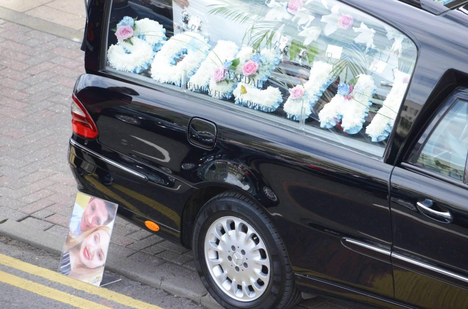  The coffins of Manchester Arena terrorist attack victims Chloe and Liam arrive at St Hilda's Church