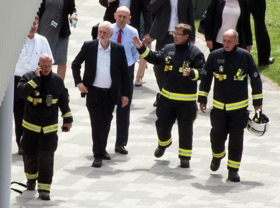  Jeremy Corbyn paid his own visit to the site of the fire today