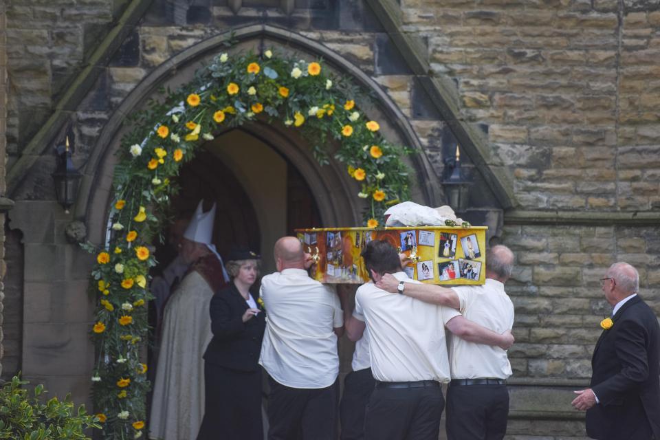  Pictures of Georgina as a child adorned the coffin