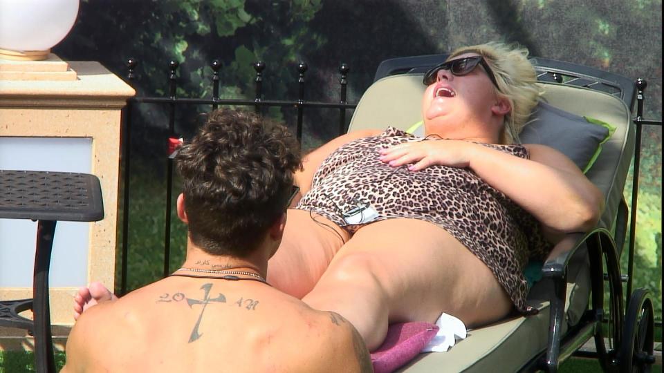  Gemma Collins was very excited by her foot massage from Lotan