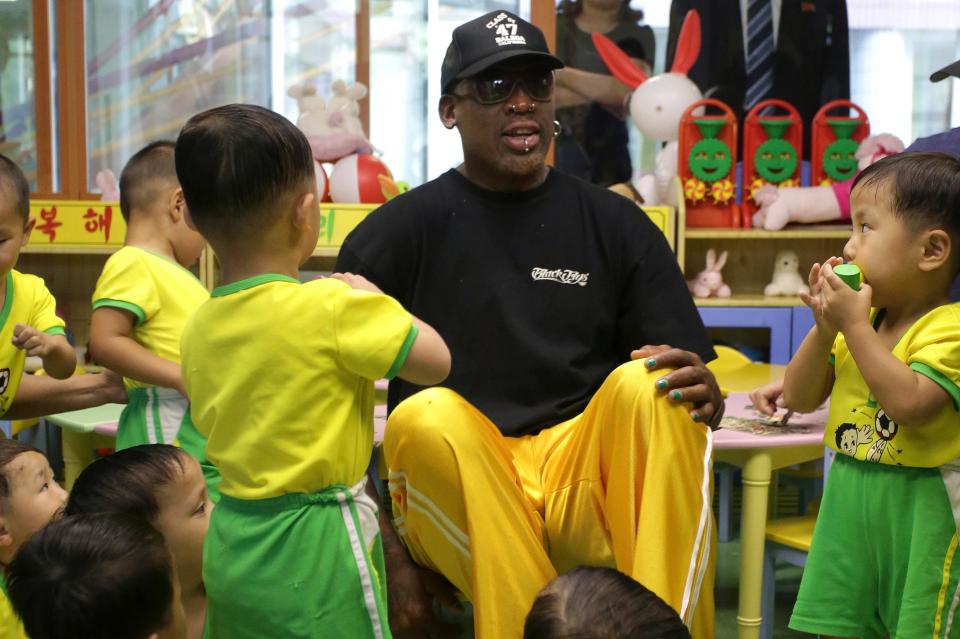  Rodman visited a nursery and sports facilities during his visit but did not meet his friend and karaoke partner Kim Jong-un this time