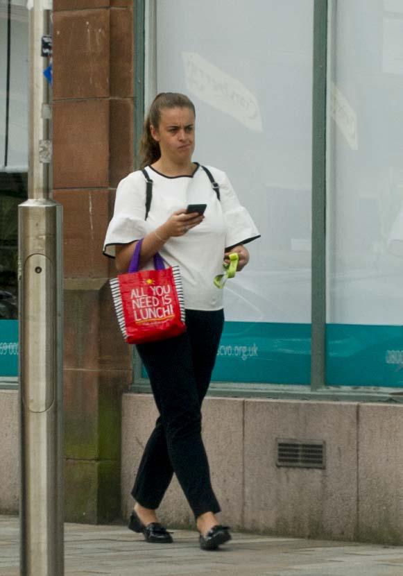  Melissa Reid outside charity building in Glasgow