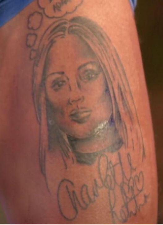  To make matters worse, Kayleigh's current boyfriend has a tattoo of Charlotte's face on his leg