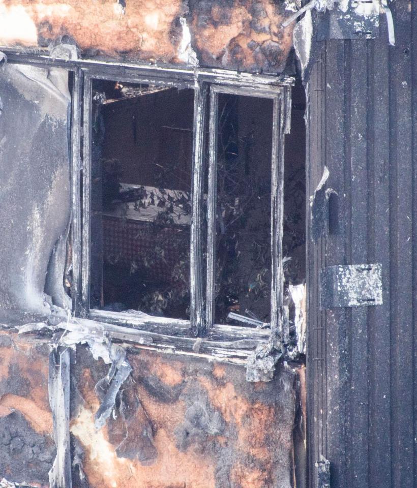  A close of up the flat where the deadly inferno started