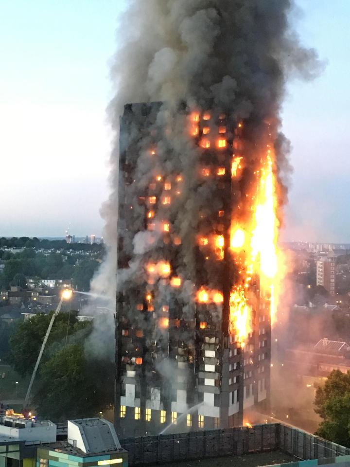  The tower block was consumed by an 'unprecedented' fire on Wednesday morning