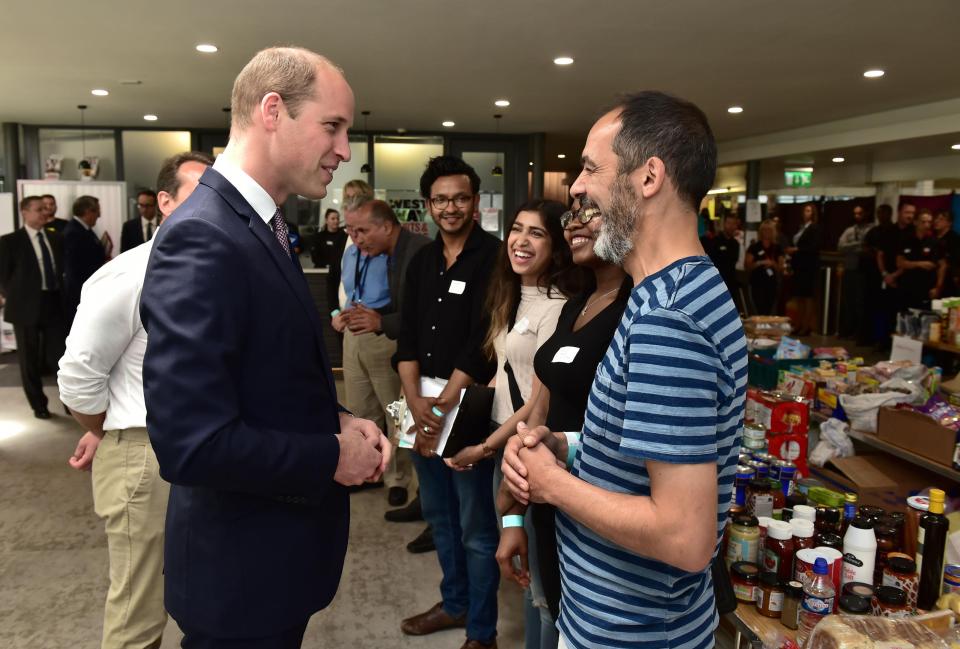  Prince William also visited those affected by the tragedy