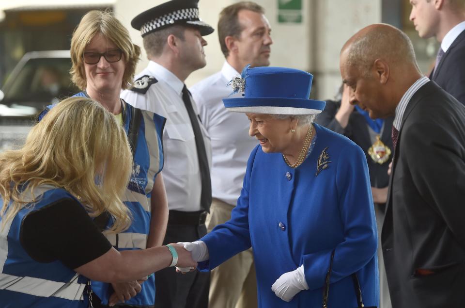  The Queen meets volunteers at the centre this morning