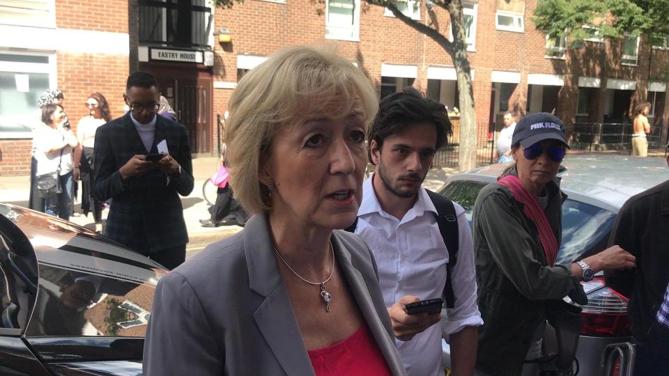  Andrea Leadsom was angrily confronted by residents