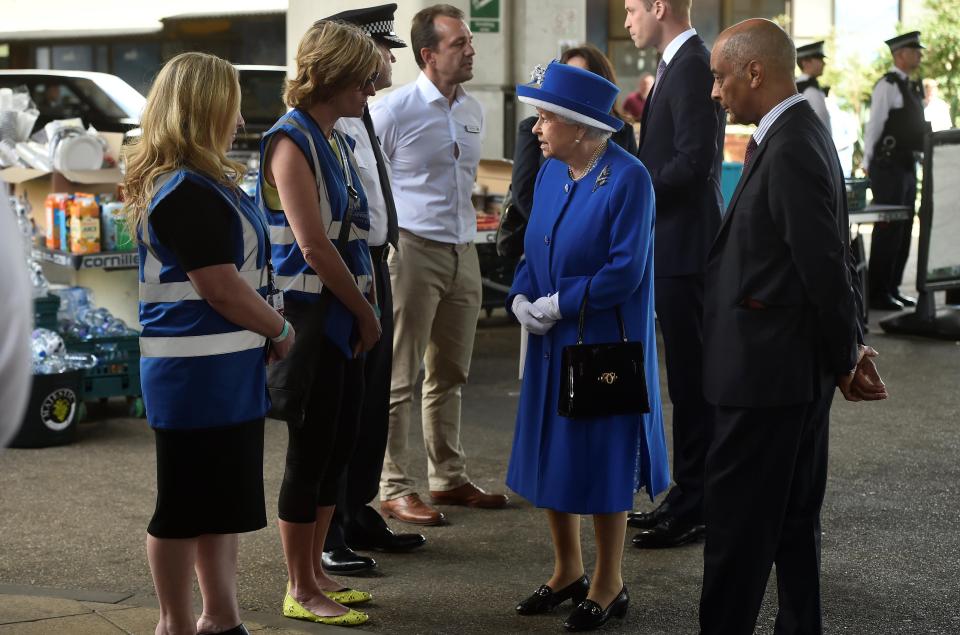  The Queen went to visit victims of the terrible fire earlier this morning