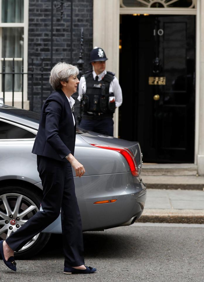  The PM returned to No 10 a short while later