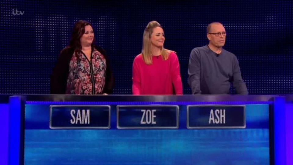  The final round saw Sam, Zoe and Ash take on the chaser