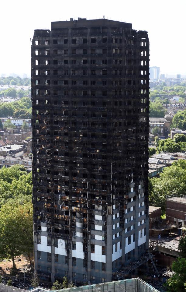  Grenfell Tower in west London after a fire engulfed the 24-storey building on Wednesday morning