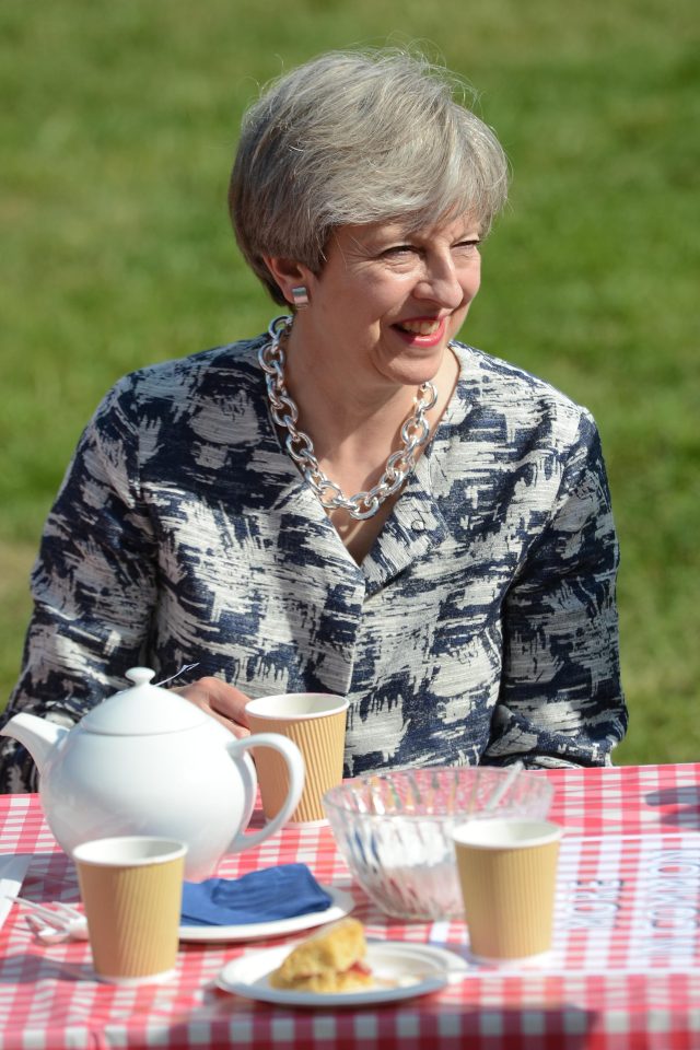  Theresa May, pictured at the Great Get Together in her constituency of Maidenhead, Berks