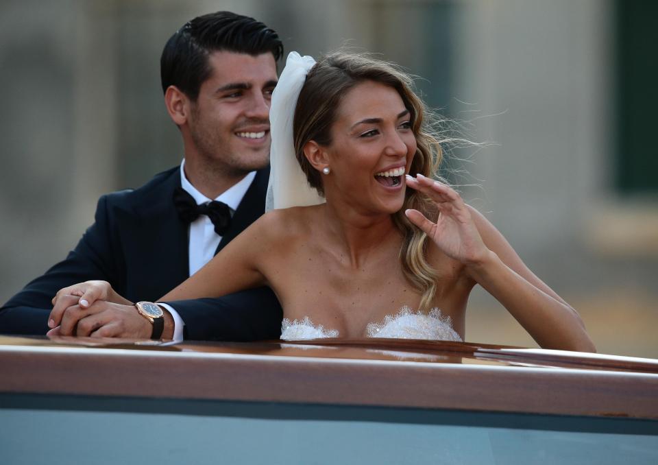  Alvaro Morata got married at the weekend to Alice Campello in Venice