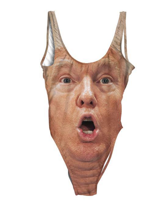  The weird one-piece features a wide-eyed President Trump and will set you back £39