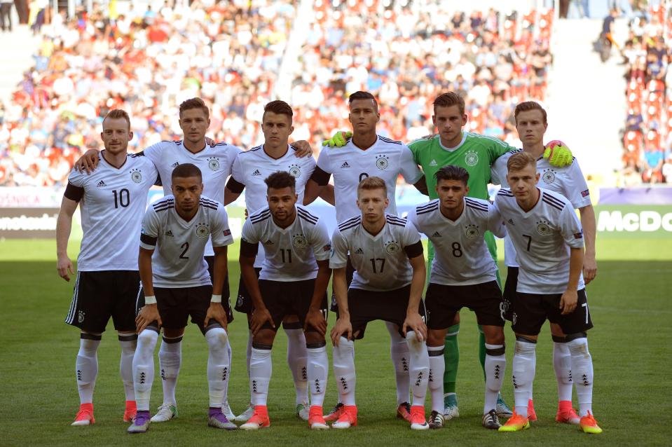  The Germany starting XI included five senior internationals