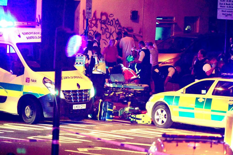  Police and ambulance crews raced to the scene at Finsbury Park after pedestrians were reportedly mowed down close to a mosque