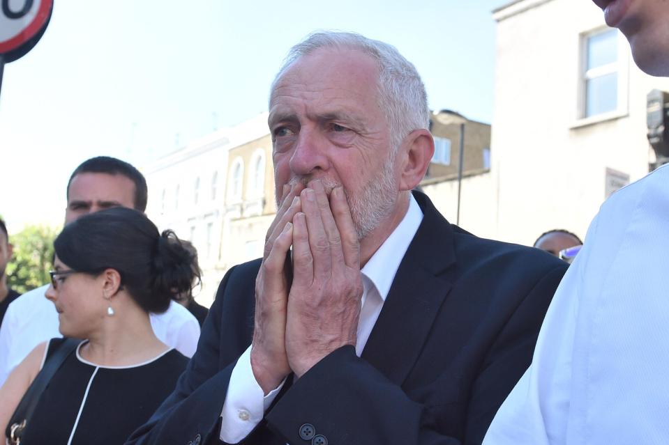  Jeremy Corbyn visits the scene of the Finsbury Park attack today