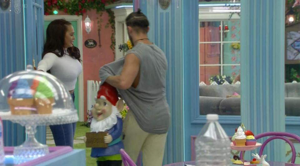  Chanelle and Kieran were tasked with hiding the living and model gnomes in the bungalow