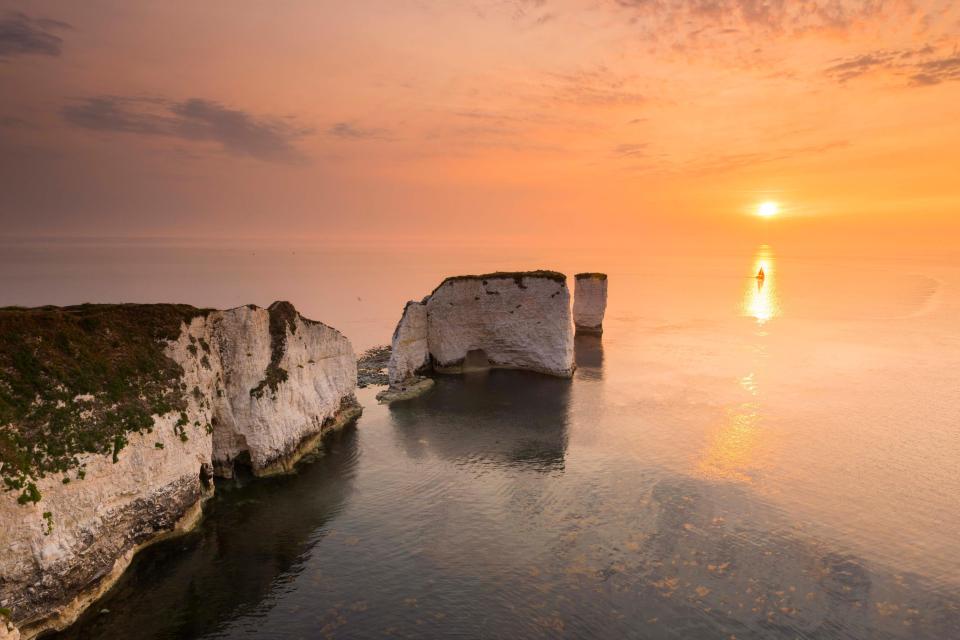  Sunrise in Portland, Dorset, today as Britain is set for another scorcher