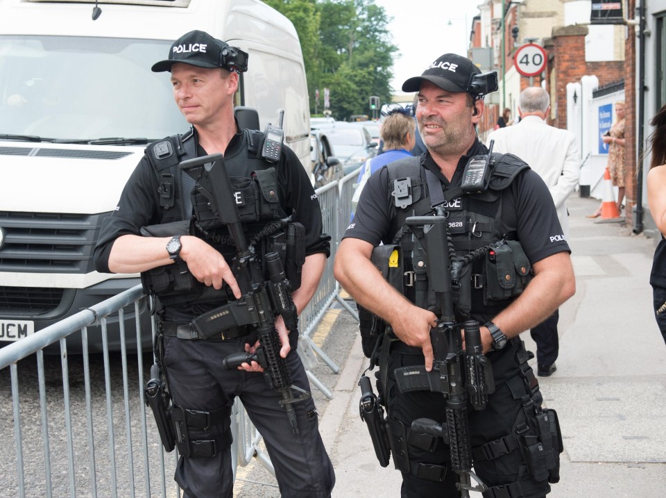 Armed officers are a visible presence on the streets of Ascot and at its racecourse